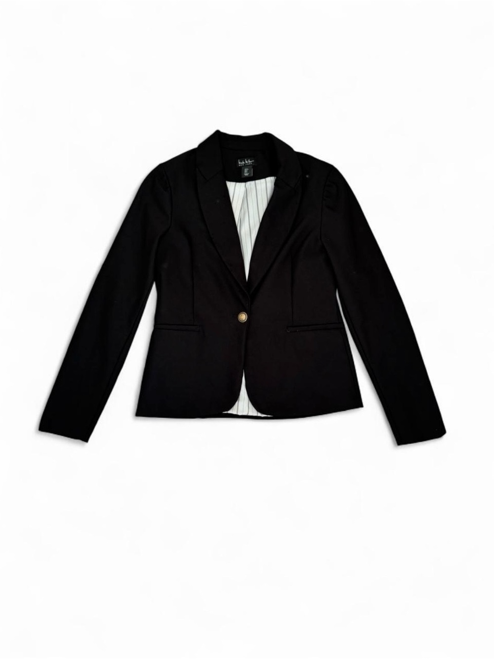 Single-Button Black Women's Blazer - Petite Tailored Jacket